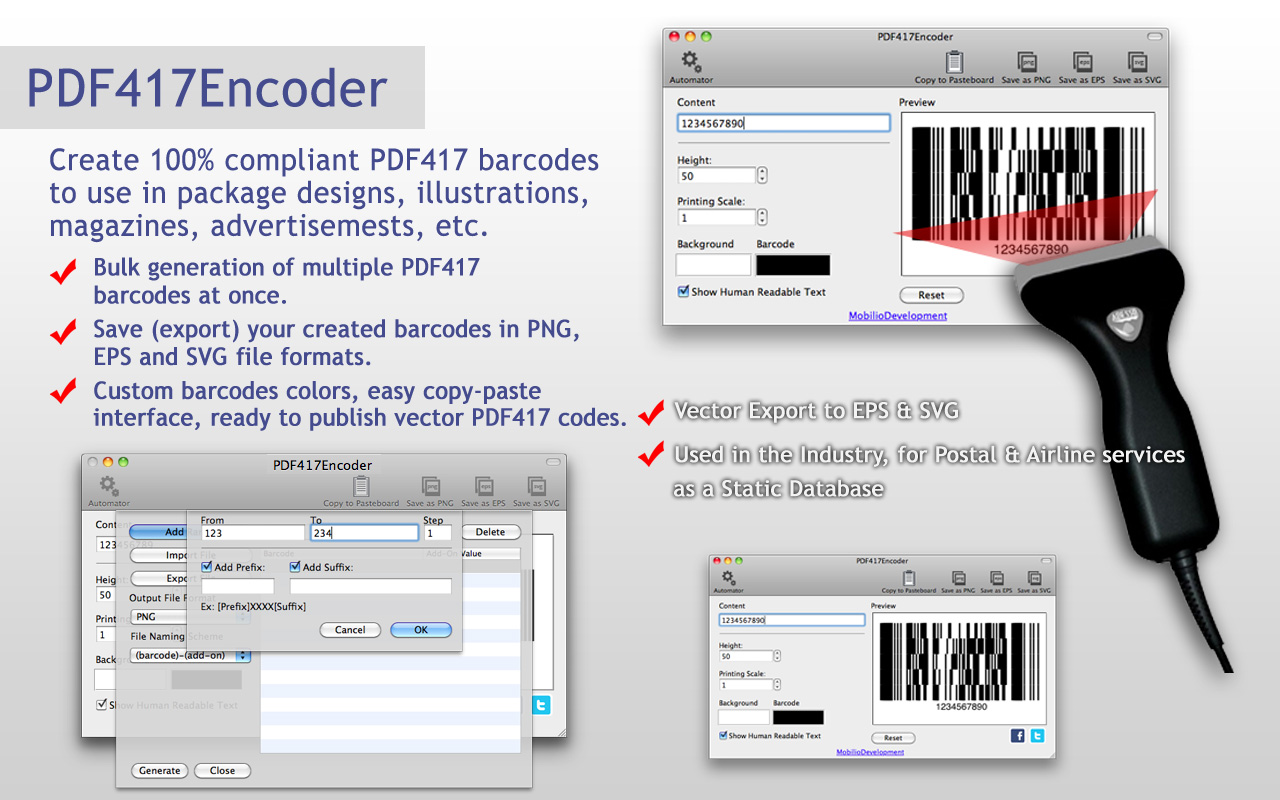 pdf417 barcode generator