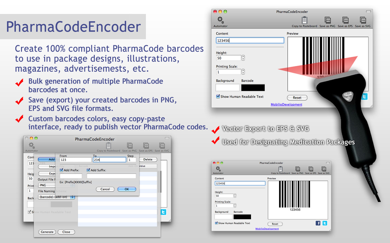 pharmacode barcode generator