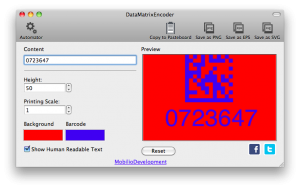 changing the color of data matrix barcode