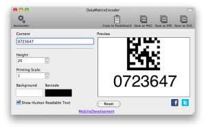 changing the height of data matrix barcode