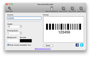 changing the height of pharmacode barcode