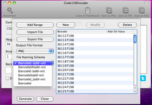 code128encoder automator file naming scheme