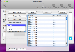 ean output format