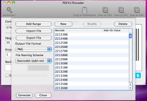 pdf417 generating barcodes