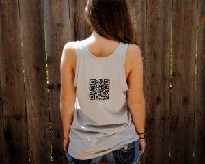 QR code on a T-shirt