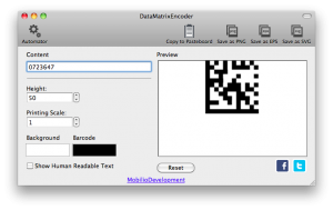 removing the human readable part from data matrix barcode