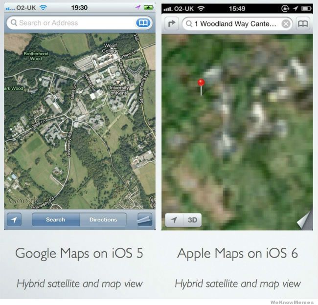 ios 5 vs ios6 maps