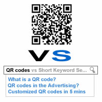 QR codes vs Short Keyword Searching