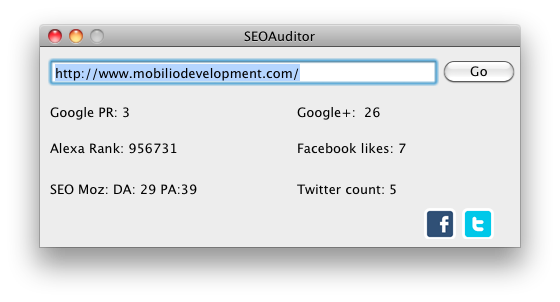 SEOAuditor for OSX - seo tools by Mobilio